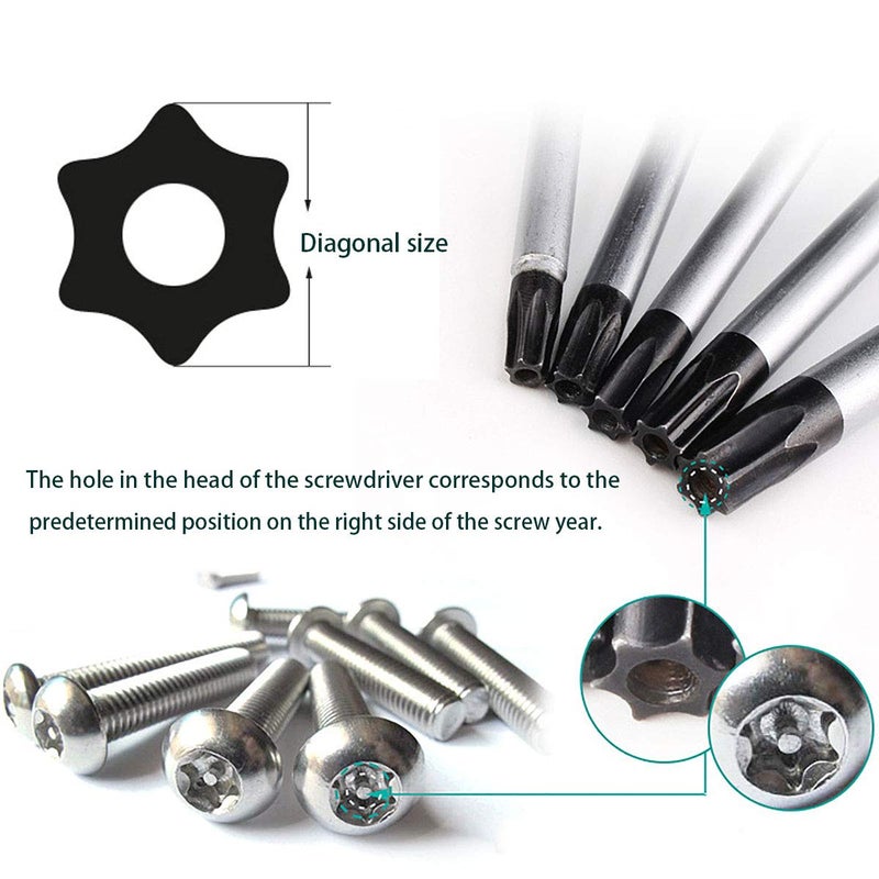 Buspoll Torx screwdriver set T6 T8 T9 T10 star screwdriver suitable for mobile phone/Mac/computer repair - Image 2